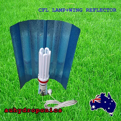 Hydroponics Cfl 130w 25000k Aluminum Reflector Energy Saving Blue Grow Light Kit • $79