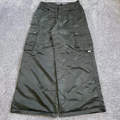 Vintage Kik Wear Sound Vision Size 34 Nylon Baggy Cargo Rave Pants JNCO Tech Y2K • $299.99