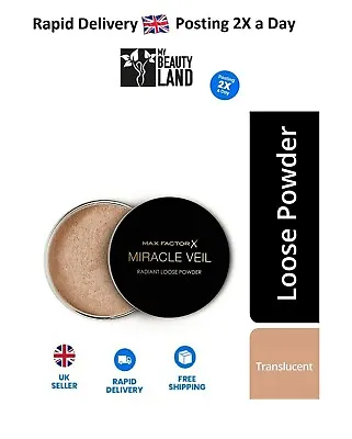 Max Factor Miracle Veil Radiant Loose Face Powder Transparent **Sealed** • £10.39