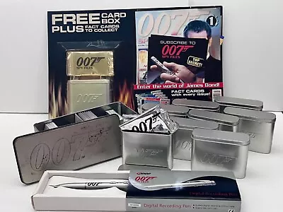 James Bond Spy Files Issue 1 Recording Pen Tin With Cards Sealed Packs Lens • £10