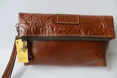 Patricia Nash NWT VALERIE Fold-over Wristlet/Clutch Leather-Tooled Florence • $58