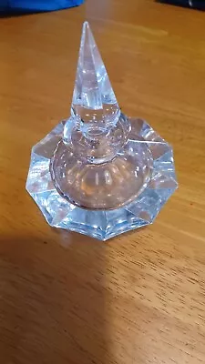 Vintage Heavy Lead Cut Crystal Perfume Bottle • $22