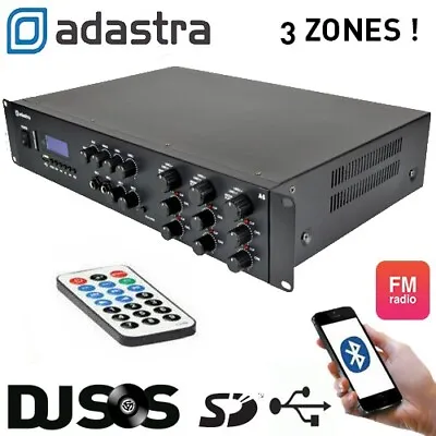 ADASTRA A6 Multi Zone 6X 200W Stereo Amplifier With Bluetooth USB SD FM Install • $347.23