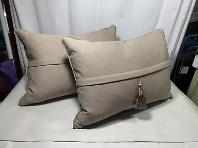 THRO By Marlo Lorenz Lumbar Pillows Feather Inserts 13 X 19 (2 Available) • $24.99