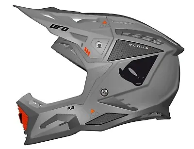 UFO 2024 Echus Motocross MX Helmet Black Grey Matt - All Adult Sizes • $277.84