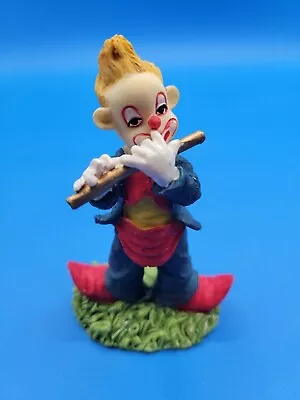 K's Collection Vintage Porcelain Hand Painted Clown Playing Flute Figurine • $16.99