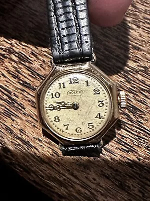 1930s ROLEX PRIMA SWISS ANTIQUE VINTAGE 14k SOLID GOLD   WATCH WORKING • $275