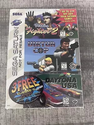 Sega Saturn 3 Pack: Virtua Fighter 2 Virtua Cop Daytona USA - Brand New - Sealed • $64.99