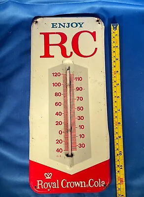Royal Crown Cola Vintage Thermometer Metal Sign 13.5  X 6  • $130
