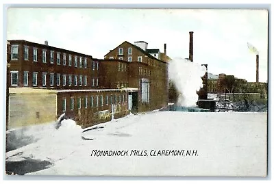 C1910 Monadnock Mills Exterior Building Claremont New Hampshire Vintage Postcard • $8.42