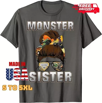 Monster Truck Sister Monster Truck Are My Jam Truck Lovers T-shirt Freeship • $9.21