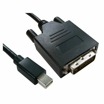 1M MINI DISPLAY PORT TO DVI-D 1080p ADAPTOR CABLE • £3.99