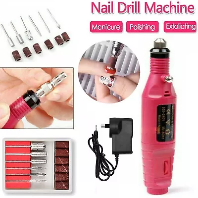 Nail Drill Machine Portable Electric Acrylic Gel Remover Polishing Pedicure Set • $16.99