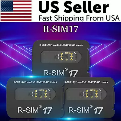 R-SIM17 2022 RSIM Nano Unlock Card For Iphone 13 12 11 Pro Max X XR Ios15 RSIM17 • $12.01