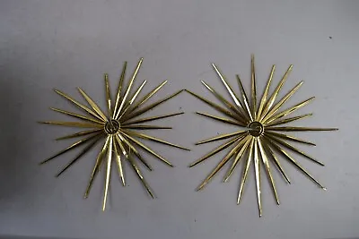 Vintage 10'' Gold Plastic Sunburst Hanging Decorations. 2 Piece Snaps Together • $20.99