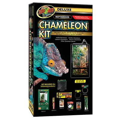 $220.98 • Buy Zoo Med Deluxe ReptiBreeze Chameleon Kit Starter Kit For All Old World Chameleon