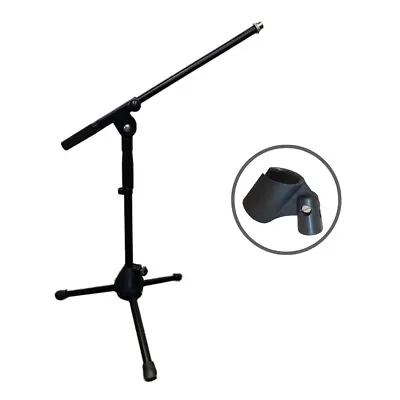 2x Thor MS004 Short Tripod Microphone Stand Black Adjustable Musician Drum Guita • £34.90