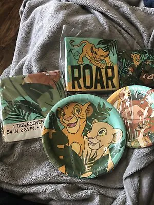 $22.99 • Buy THE LION KING Birthday Party (5 Piece) Set. BRAND NEW! Plates,Napkins,Tablecloth