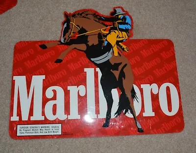 Vtg Marlboro Advertising Change Counter Mat Bronco Rodeo Philip Morris Usa Nos • $22.50