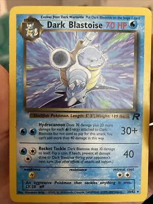 Pokémon TCG Dark Blastoise Rare 20/82 Team Rocket 2000 Unlimited WOTC LP+/NM • $10.95