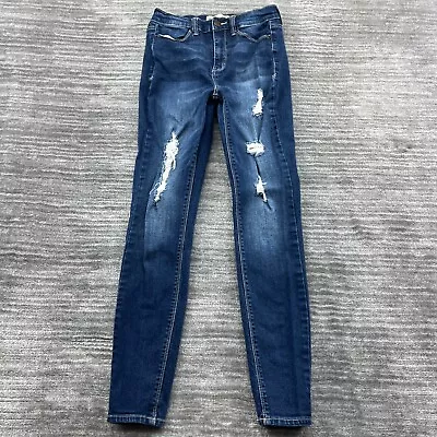 Mudd Jeans Size 7 Womens High Rise Jegging FLX Stretch Medium Wash Blue Denim • $16.99