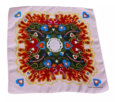 Mary Katrantzou Silk Pocket Scarf 17 Inch Purse Accessory • $18