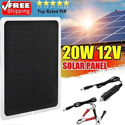 20watts Solar Panel For Car Boat RV Trickle Battery Charger Power Supply Outdoor • $14.99