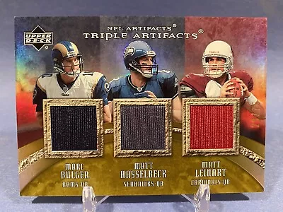 Bulger Hasselbeck Leinart 2007 NFL Artifacts Triple Patch 29/75 • $30