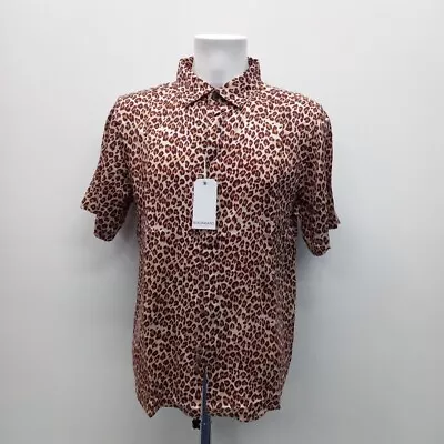 Bolongaro Shirt Mens Size XL Brown Leopard Print New RMF02-CN • $9.94