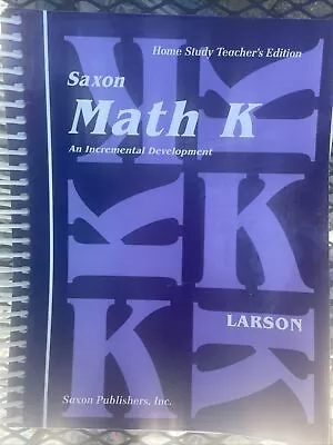 Saxon Math Homeschool (Kindergarten) • $40