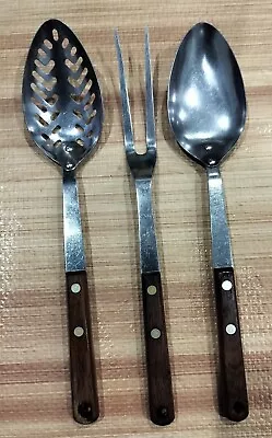 Set Of 3 Maid Of Honor Steel Kitchen Utensils Spoon + Slotted Spoon + Meat Fork • $24