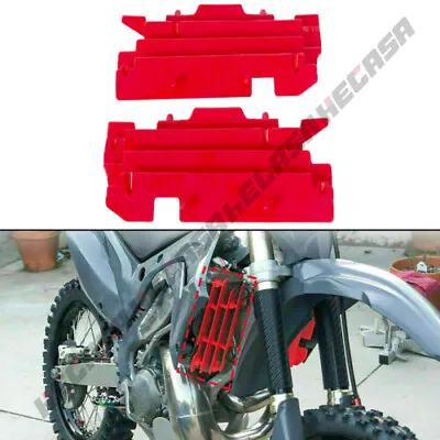 RADIATOR LOUVERS For Honda CR125 CR250 CR125R CR250R CRF450R 00-04 Red • $19.36