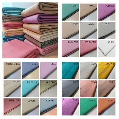 100% Cotton Calico Fabric Canvas *New* 25 Colors Craft Patchwork Material 58  • £7.45