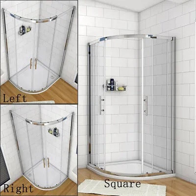 Offset Quadrant Shower Enclosure Corner Cubicles And Tray-800/900/1000/1200mm • £138