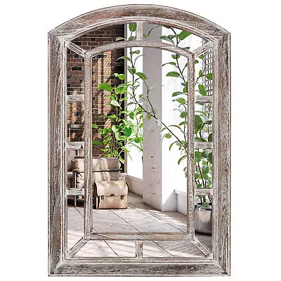 Americanflat 20x30 Farmhouse Wood Mirror In Brushed White Sycamore • $73.99