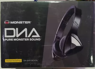 DNA Pure Monster Sound Headphones New Black Dark Grey Chrome Noise Cancelling • $69.99