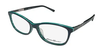 New Eddie Bauer 32209 Glasses Womens 54-16-135 Full-rim Gn Green Plastic Cat Eye • $24.95