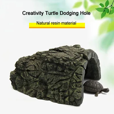 $18.04 • Buy Aquarium Fish Hiding Cave Resin Fish Tank Landscape Turtle Reptile Hide Habitat