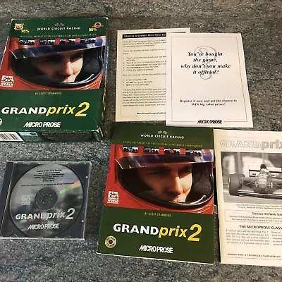 Grand Prix 2 - 1995 Big Box PC CD Game By Microprose & Geoff Crammond - Complete • £19.99