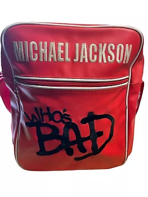 Michael Jackson Memorabilia Who's Bad Bag Red Vinyl Official Product BRAVADO • £93.12