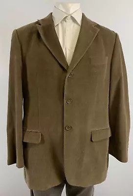 $31.48 • Buy MARKS & SPENCER BLAZER JACKET 42 LONG BROWN Light CAMEL COLLEZIONE Corduroy