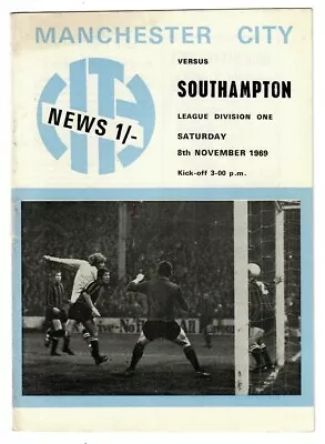 Manchester City V Southampton - 1969-70 Division One - Football Programme • £3.25