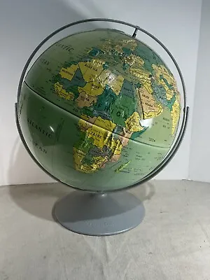 Vintage World Globe Nystrom Sculptural Relief Globe  Mid Century Modern 16  • $195