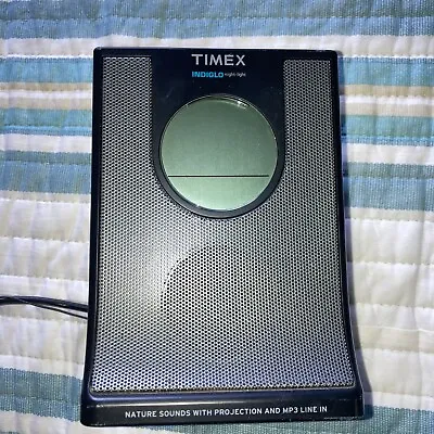 Timex Indiglo Clock Radio Time Display On Wall/ceiling Works Nature Sounds MP3 L • $28.99