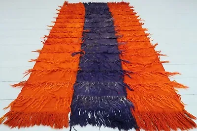 Vintage Turkish Shaggy Rug Afion Mohair Orange Color Rug Long Hair Rug 35 X60  • $152.15
