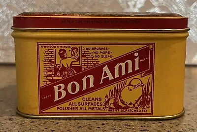 Vintage “Bon Ami Soap Tin Can” Yellow Chicks On Lid Advertising Bristol Ware • $12