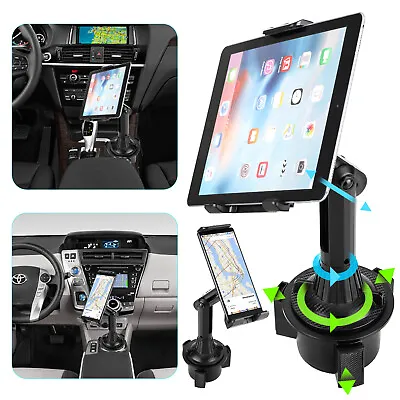 $14.68 • Buy Car Mount Adjustable Cup Holder Stand Cradle For Cell Phone Tablet Universal New