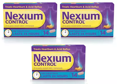 42/28 Tablets -Nexium Control Heartburn & Acid Reflux Gastro Resistant 20mg-24Hr • £17.99