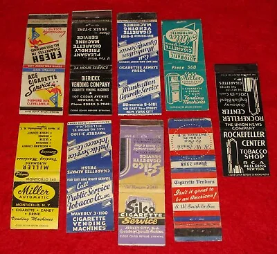 30 Vintage Matchbooks W/ Cigarette Vending Machine Advertising 1940-50's • $19.99