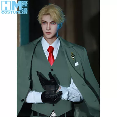 Anime Spy Family Loid Forger Cosplay Costume Light Green Suit Customized Outfits • $96.69